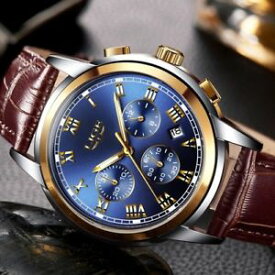 【送料無料】watch quartz casual leather wrist analog men waterproof sport wrist watch men