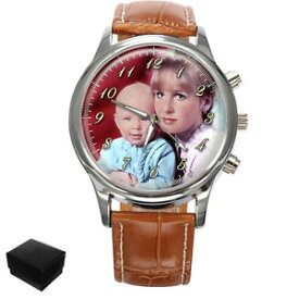 【送料無料】personalised custom gents wrist watch family friends photo gift box engraving