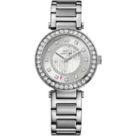 【送料無料】juicy couture 1901150 ladies bracelet wrist watch silver crystal stone set