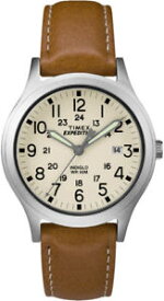 【送料無料】timex tw4b11000, midsize expedition brown leather watch, scout, date, indiglo