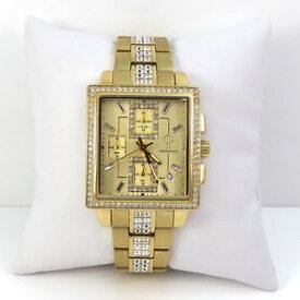 【送料無料】jennifer lopez chronograph fmdjl305 goldtone bling watch qxc8