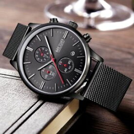 【送料無料】fashion simple stylish top luxury megir watches men stainless steel mesh str