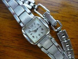 【送料無料】vintage ladies gruen precision 10k white gold fill watch swiss made running