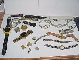 【送料無料】18 mixed menswomens used wristwatches selling as 1 lot asis cpix selectvintage