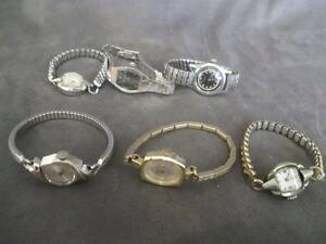 yzh1 6 vintage ladies wristwatches bulova waltham gruen all running