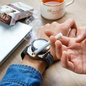 【送料無料】military usb lighter watch mens casual quartz wristwatches with windproof