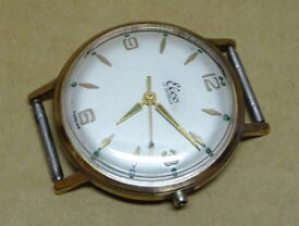 【送料無料】gents elco watch, 17 jewels, 1m43 movement, keeping time, no stemcrown