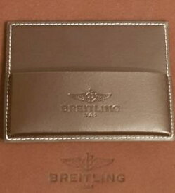 【送料無料】genuine breitling leather document card holder brown