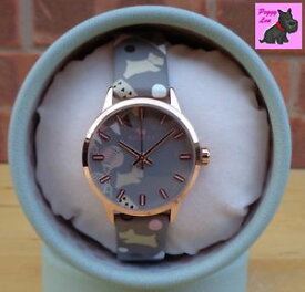 【送料無料】radley ry2068 ladies circus print taupe leather strap watch rrp 80