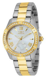 【送料無料】invicta 21418 ladys crystal accented bezel two tone steel watch
