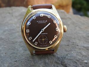 �y���������zschne, braune, groe kienzle markant very nice german vintage watch
