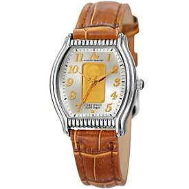 【送料無料】womens august steiner as8225tn certified 010g plate of pure gold strap watch