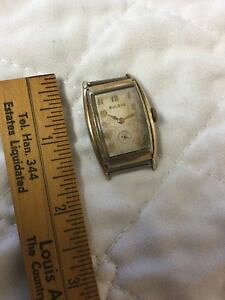 �y���������zantique vintage bulova mens gold art deco wristwatch watch working condition
