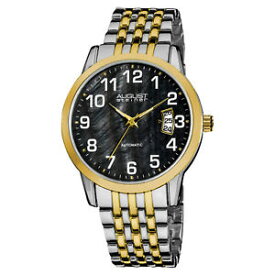 【送料無料】mens august steiner as8026ttg classic quartz movement with date bracelet watch
