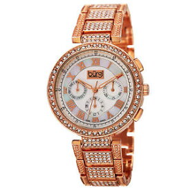 【送料無料】 womens burgi bur123rg swiss multifunction crystal bezel amp; bracelet watch