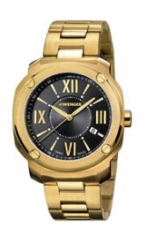 【送料無料】wenger mens edge romans quartz 100m gold tone stainless steel watch 011141123