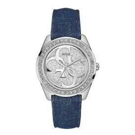 【送料無料】guess g twist blue denim silver crystal watch w0627l1