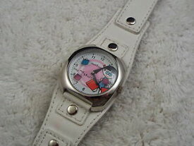 【送料無料】david amp; goli white leather buy me stuff silvertone watch a35
