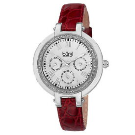 【送料無料】womens burgi bur085bur quartz crystal bezel multifunction leather strap watch