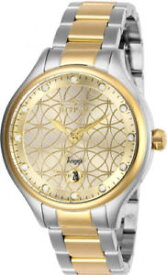 【送料無料】27435 38mm invicta womens angel quartz 100m two tone stainless steel watch