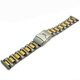 【送料無料】watch bracelet 2tone deployment mens 18mm 20mm 22mm 05