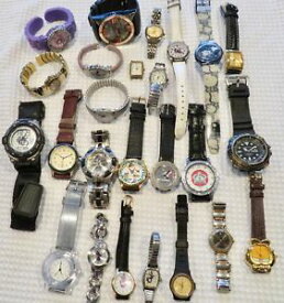 【送料無料】lot of 25 men amp; womens quartz wristwatches some working, some not 2