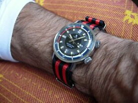 【送料無料】22 mm bracelet nato james bond pepsi rouge amp; noir ideal lip nautic ski ou gmt