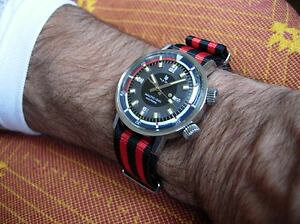 �y���������z22 mm bracelet nato james bond pepsi rouge amp; noir ideal lip nautic ski ou gmt