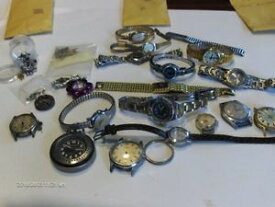 【送料無料】1 14lbs of rare antique and vintage wrist watch parts,cases, look