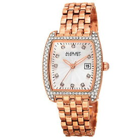 【送料無料】womens august steiner as8180rg swarovski crystal bezel quartz bracelet watch