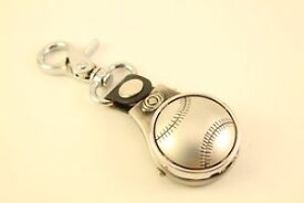 【送料無料】strada sports jewelry spinning baseball fliptop silvertone keychain watch