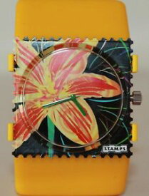 【送料無料】stamps uhr sunny flower 103570 stamps zifferblatt belta pure gelb