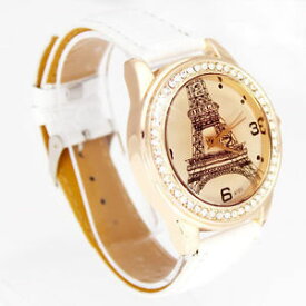 【送料無料】white fashion crystal tower womens girl hours dress quartz wrist watch, w8wt *