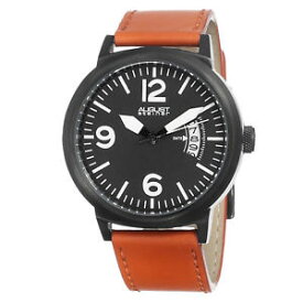 【送料無料】 mens august steiner as8012tn quartz date tan genuine leather strap watch