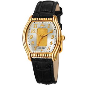 【送料無料】womens august steiner as8225ygb certified 010g plate of pure gold strap watch