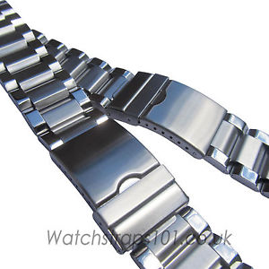 watch bracelet stainless steel 26 or 28mm width strap quality metal free uk pamp;p