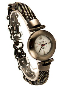 �y���������zfalconwomens stainless steel antique bronze metal bracelet analog watch