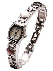 yzinfinitywomens antique semi precious stones links analog quartz watch