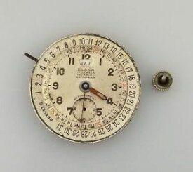 【送料無料】vintage eloga unusual triple calendar mens manual wind watch movement