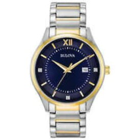 【送料無料】 1 bulova 98d143 mens two tone stainless steel watch wb