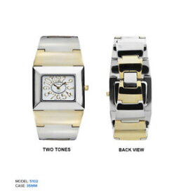 【送料無料】 geneva ladies square large numbers bracelet wrist watch 35mm
