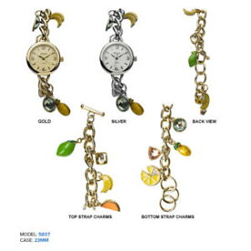 【送料無料】ladies geneva fruity charm bracelet quartz fashion watch 23mm