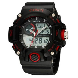 【送料無料】ohsen ad2808 sport analog digital watch waterproof army military men wrist watch