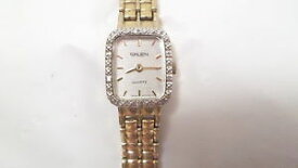 【送料無料】vintage gruen 237sy20 gold wristwatch w clear stones 7 14