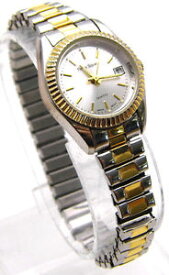 【送料無料】vintage 7 watch times square no numbers, date silver amp; gold tone analog works