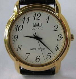 【送料無料】qamp;q miyota quartz watch with leather bracelet