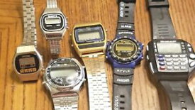 【送料無料】lot of 5 vintage digital quartz watches