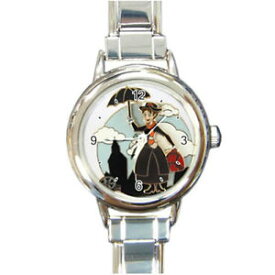 【送料無料】marry poppins carpet bag amp; umbrella watch round italian charm wristwatch