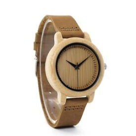 【送料無料】casual quartz watches for men and women natural bamboo watch