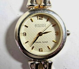 【送料無料】vintage womens ladies ecclissi quartz watch runs sterling silver runs 56 grams